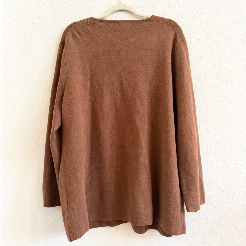 J.Crew Giselle Sweaterblazer in Heather Walnut Brown Merino Wool Blend Cardigan - Picture 10 of 15